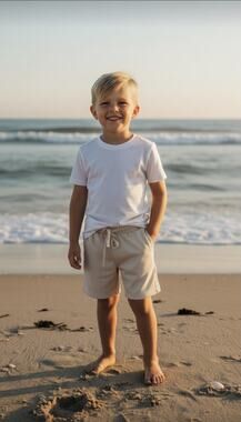 Kids Size 6/7 All In Motion Shorts Cream Color
